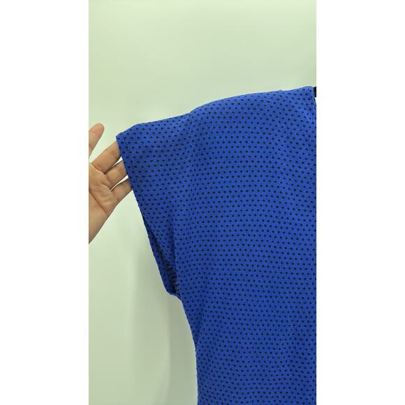 vintage Kings Row dress, likely from the 80s purple black polka dot size 9/10 - Picture 5 of 9